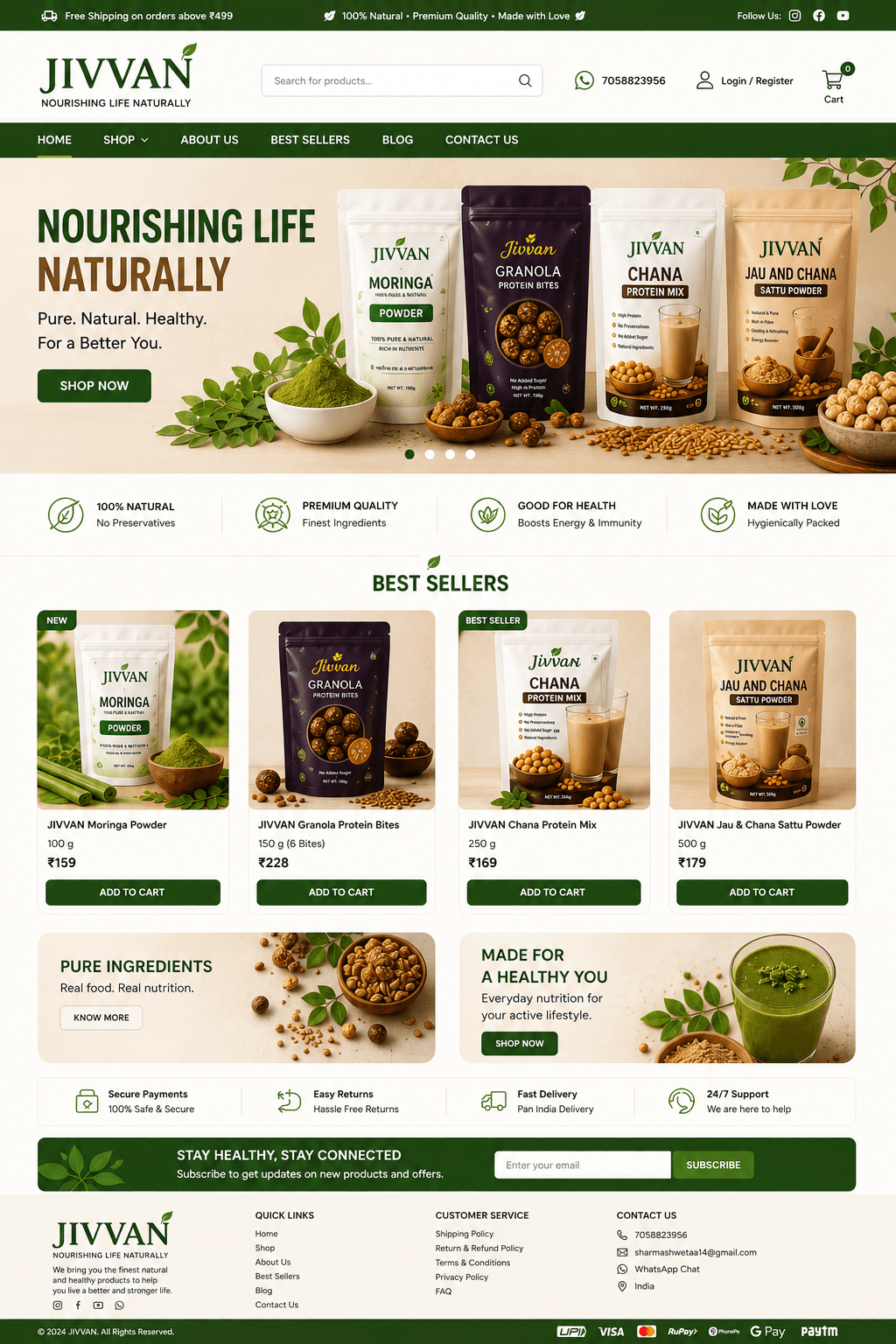 JIVVAN Moringa Powder